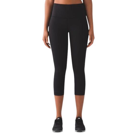 LULULEMON ATHLETICA Wunder Under Crop (Hi-Rise) Full-On Luxtreme 21' Size 2 - Picture 1 of 4